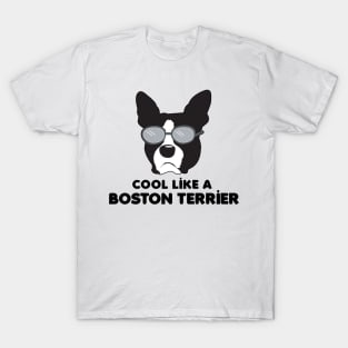 Boston Terrier Pattern in Pink - Cool Like a Boston Terrier Funny Dog Gifts T-Shirt